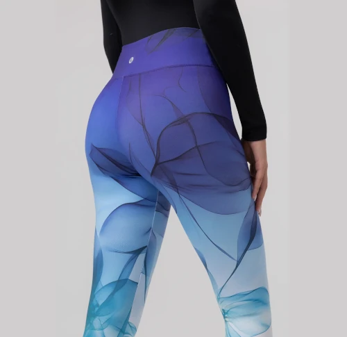 těhotenské legíny lelosi modré vzor